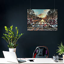 Плакат "Нідерланди, Амстердам, квіти та велосипеди, Amsterdam, Netherlands", 43×60см, фото 3