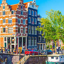 Плакат "Нідерланди, Амстердам, міст над каналом, Amsterdam, Netherlands", 40×60см, фото 2