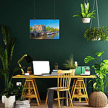 Плакат "Нідерланди, Амстердам, міст над каналом, Amsterdam, Netherlands", 40×60см, фото 5