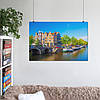 Плакат "Нідерланди, Амстердам, міст над каналом, Amsterdam, Netherlands", 40×60см, фото 6
