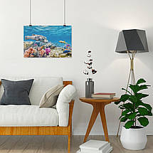 Плакат "Підводний світ, риби, кораловий риф", 40×60см, фото 4