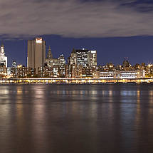 Плакат "Бруклінський міст вночі, Нью-Йорк, New York", 29×60см, фото 2