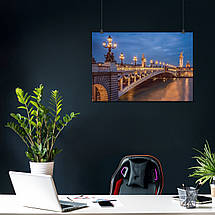 Плакат "Париж, Міст Олександра Ⅲ, Paris, France", 41×60см, фото 3