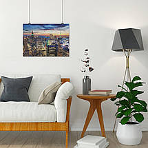 Плакат "Захід сонця і хмарочоси, Нью-Йорк, New York", 43×60см, фото 4
