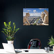 Плакат "Хімери Нотр-Дама, Париж, Paris, France", 40×60см, фото 4