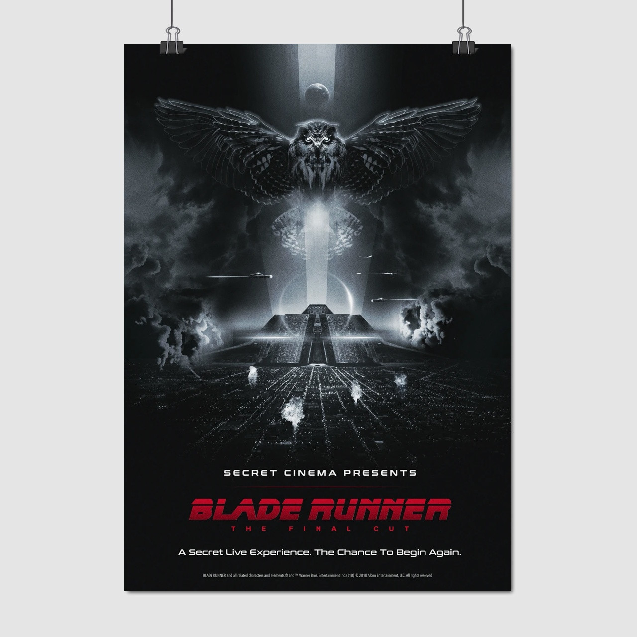 Плакат "Той, хто біжить по лезу, Blade Runner (1982)", 60×43см
