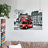 Плакат "Англія, червоний автобус на вулицях Лондона, London, England", 43×60см, фото 6