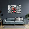 Плакат "Англія, червоний автобус на вулицях Лондона, London, England", 43×60см, фото 7