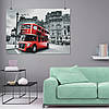 Плакат "Англія, червоний автобус на вулицях Лондона, London, England", 43×60см, фото 8
