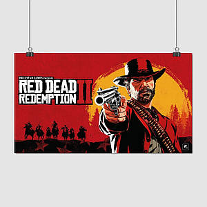 Плакат "Red Dead Redemption 2, RDR 2", 34×60см
