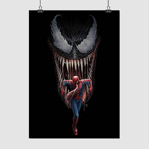 Плакат "Веном та Спайдермен, Venom, Spider-Man", 60×43см