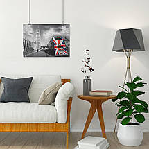 Плакат "Англія, Лондон, автобус з прапором і вид на Біг Бен, London, England", 43×60см, фото 4