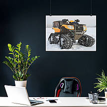 Плакат "Гусеничний мотовсюдихід на снігу", 43×60см, фото 3