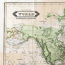 Плакат "Мапа світу (1831), World Map, Daniel Lizars", 40×60см, фото 2