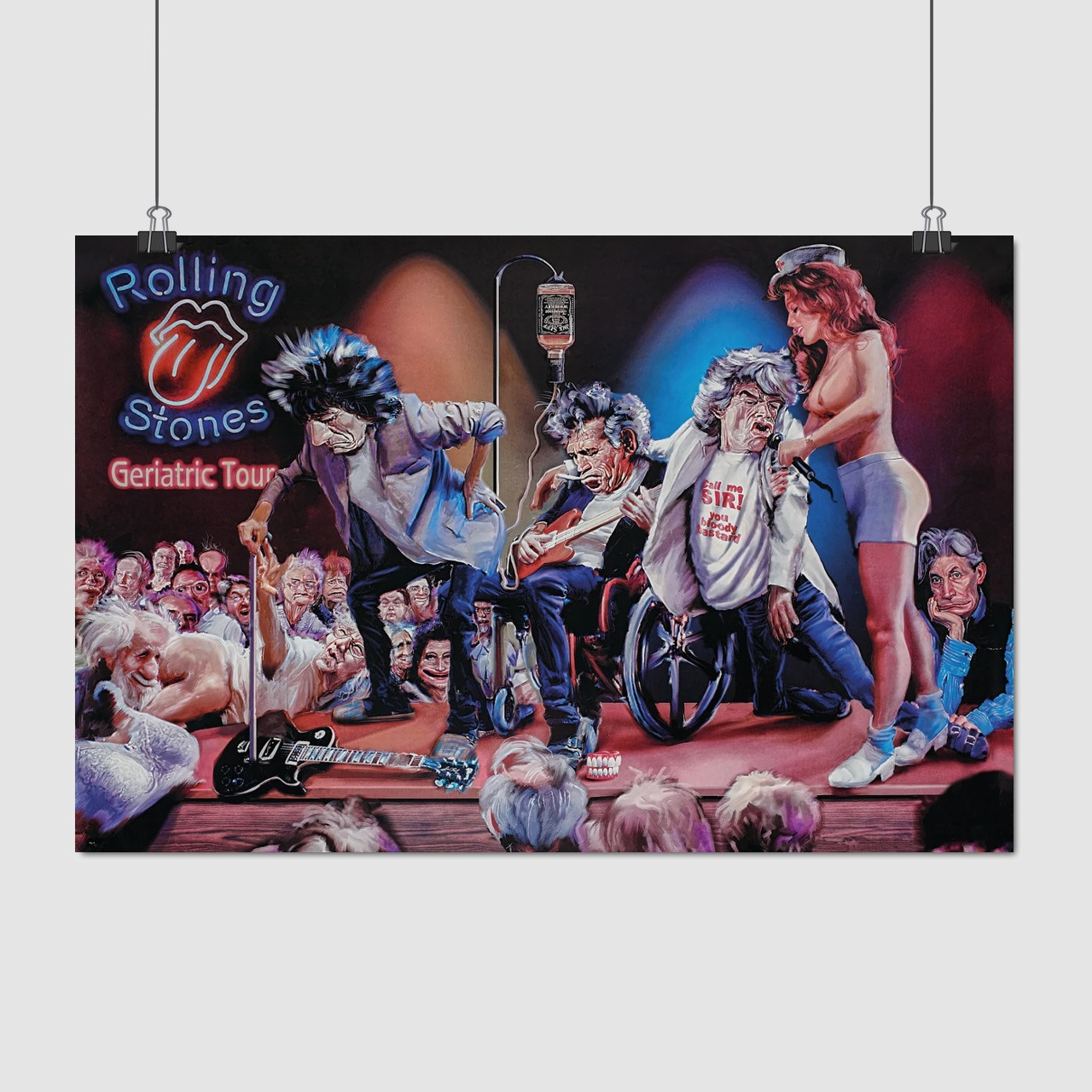 Плакат "Роллінг Стоунз, веселі дідугани, Rolling Stones", 39×60см
