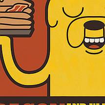 Плакат "Час пригод, bacon pancakes, Adventure Time", 60×39см, фото 3
