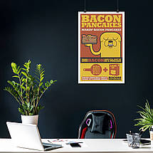 Плакат "Час пригод, bacon pancakes, Adventure Time", 60×39см, фото 4