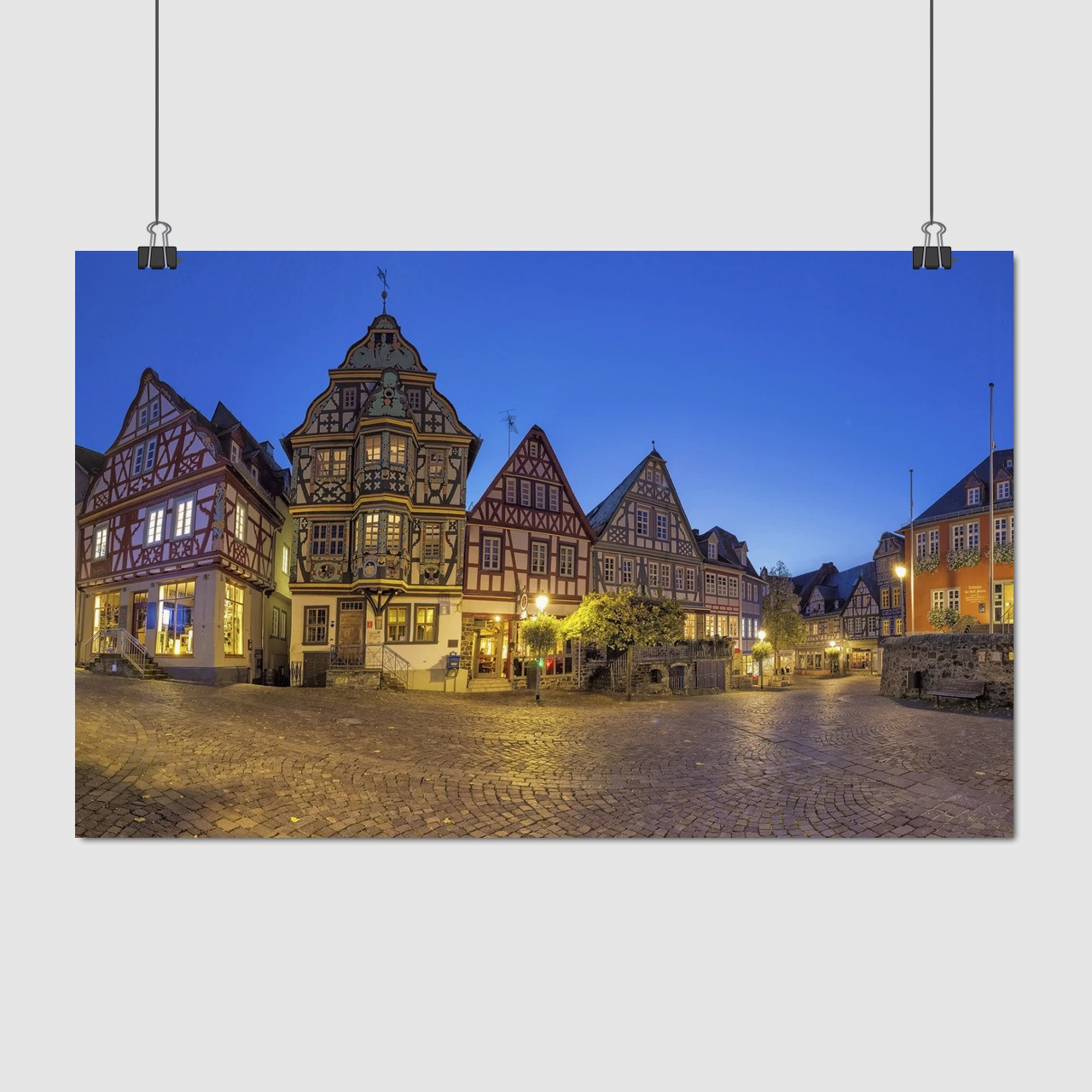 Плакат "Німеччина, нічна вулиця", 38×60см