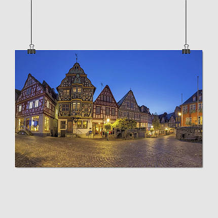 Плакат "Німеччина, нічна вулиця", 38×60см, фото 1