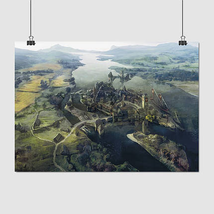 Плакат "Відьмак. Місто на острові, Witcher", 43×60см, фото 1