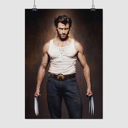 Плакат "Росомаха, Х'ю Джекман, Wolverine", 60×43см, фото 1