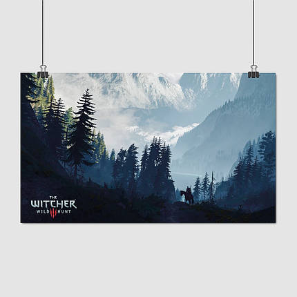 Плакат "Відьмак. Сутінки та гори, Witcher", 35×60см, фото 1
