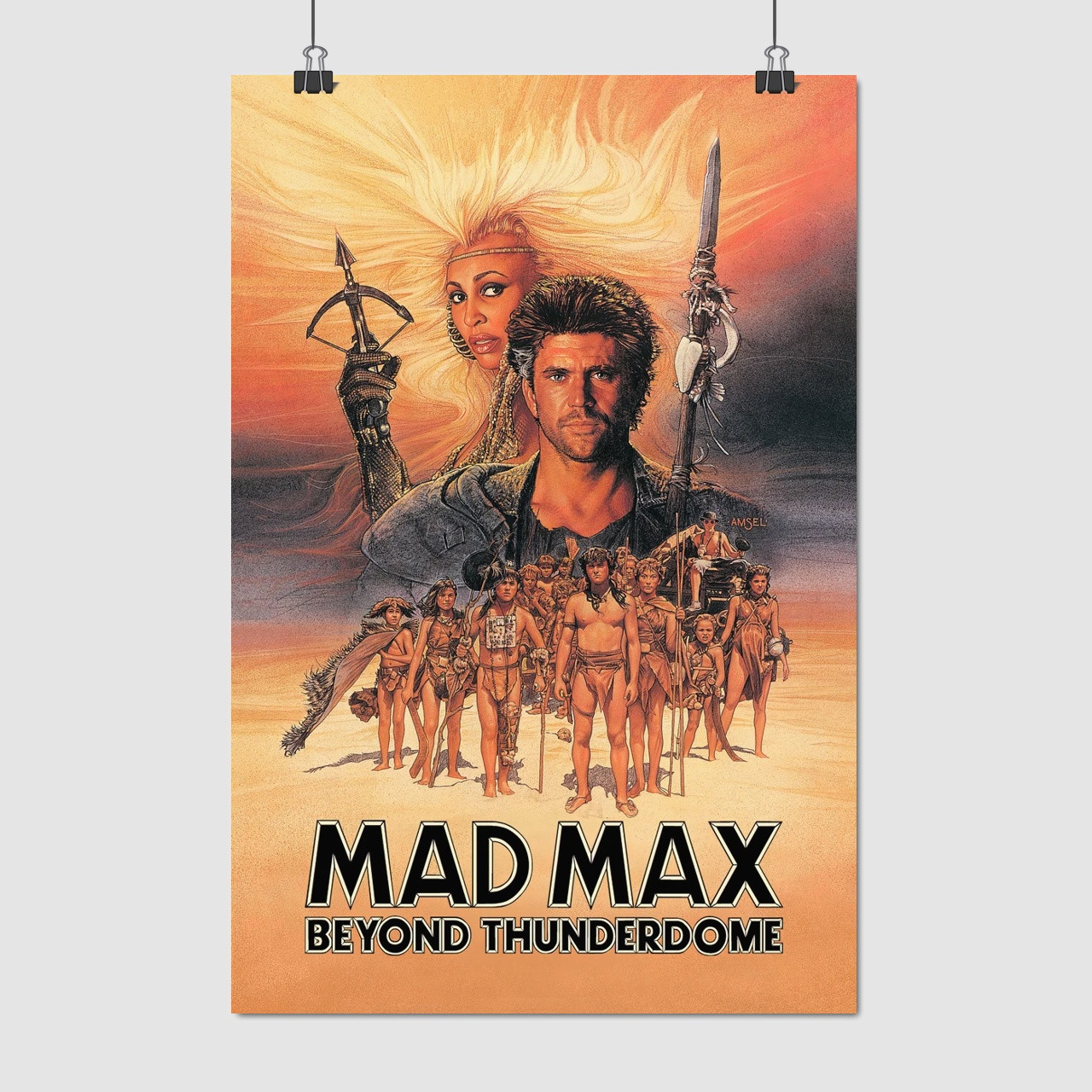 Плакат "Шалений Макс 3: Під куполом грому, Mad Max 3: Beyond Thunderdome (1985)", 60×40см