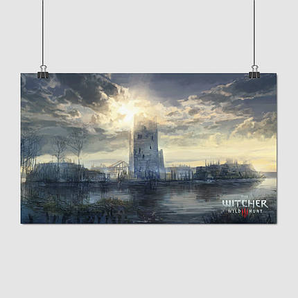 Плакат "Відьмак. Вежа на болотах, Witcher", 35×60см, фото 1