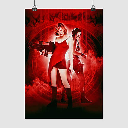 Плакат "Обитель зла 1, Міла Йовович, Еліс, Мішель Родрігес, Resident Evil (2002)", 60×43см, фото 1