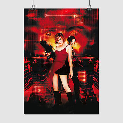 Плакат "Обитель зла 1, Міла Йовович, Еліс, Мішель Родрігес, Resident Evil (2002)", 60×43см, фото 1