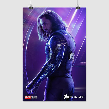 Плакат "Баки Барнс, Зимовий Солдат, Avengers, Bucky Barnes", 60×41см, фото 1