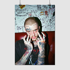 Плакат "Густав Ар, Ліл Піп, репер, LiL PEEP", 60×40см