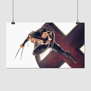 Плакат "Лора Кінні, Ікс-23, Wolverine", 35×60см