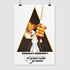 Плакат "Механічний апельсин, Стенлі Кубрик, Clockwork Orange (1971)", 60×40см