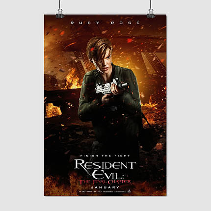 Плакат "Оселя зла: Фінальна битва, Resident Evil: The Final Chapter (2016)", 60×43см, фото 1
