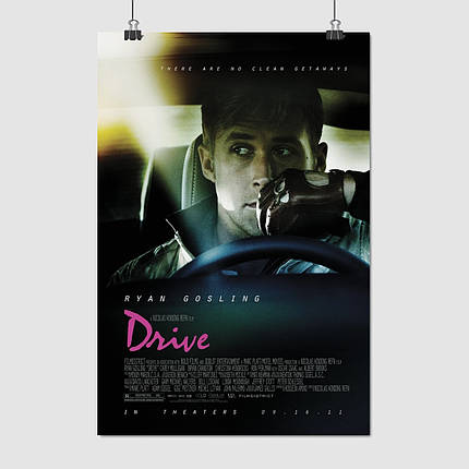 Плакат "Драйв, Раян Ґослінґ, Drive (2011), Gosling", 60×41см, фото 1