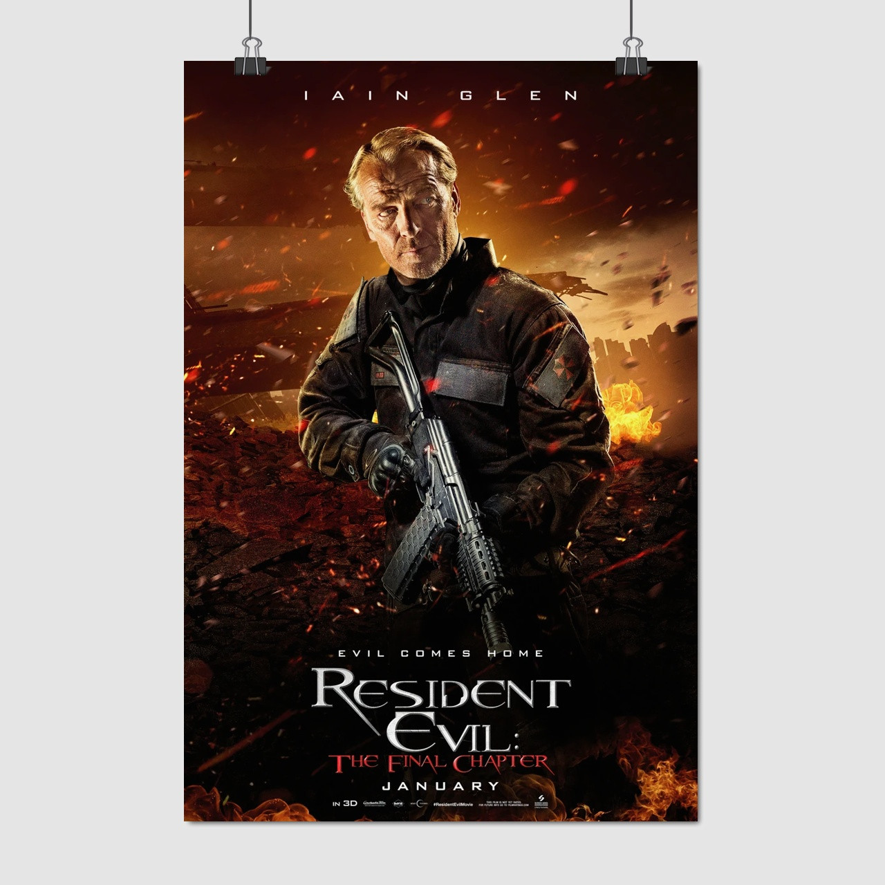 Плакат "Оселя зла: Фінальна битва, Resident Evil: The Final Chapter (2016)", 60×43см