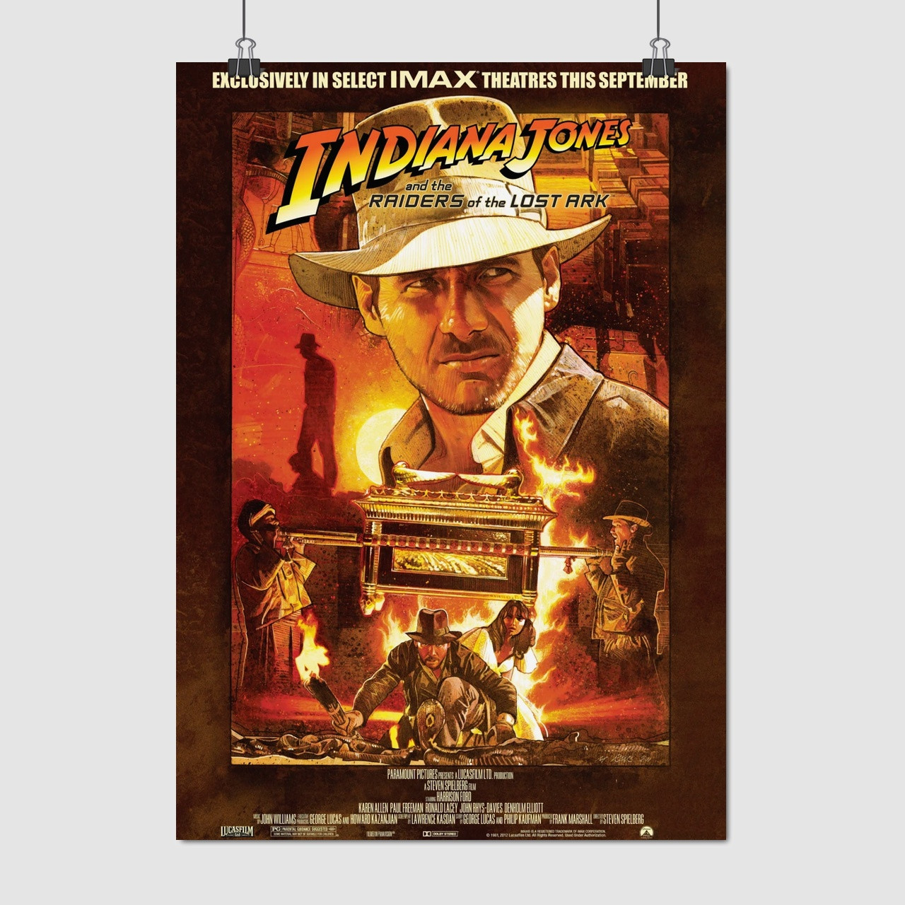 Плакат "Індіана Джонс: У пошуках втраченого ковчега, Indiana Jones (1981)", 60×43см