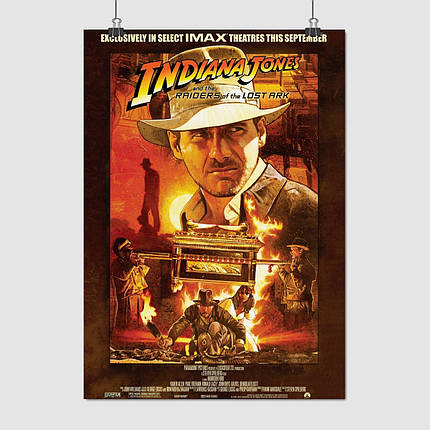 Плакат "Індіана Джонс: У пошуках втраченого ковчега, Indiana Jones (1981)", 60×43см, фото 1