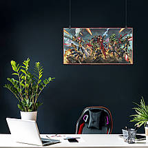 Плакат "Месники та Люди Ікс, панорама, Avengers vs X-Men", 31×60см, фото 4