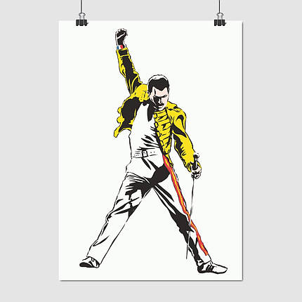 Плакат "Фредді Мерк'юрі, Freddy Mercury, Queen", 60×43см, фото 1