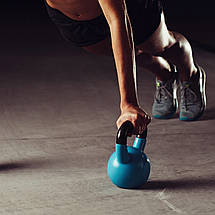 Плакат "Дівчина віджимається на гирях", 40×60см, фото 2