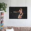 Плакат "Дівчина в топі відпрацьовує удар рукою", 40×60см, фото 6