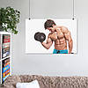 Плакат "Спортсмен з гантелей, бодібілдер", 40×60см, фото 6
