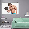 Плакат "Спортсмен з гантелей, бодібілдер", 40×60см, фото 8