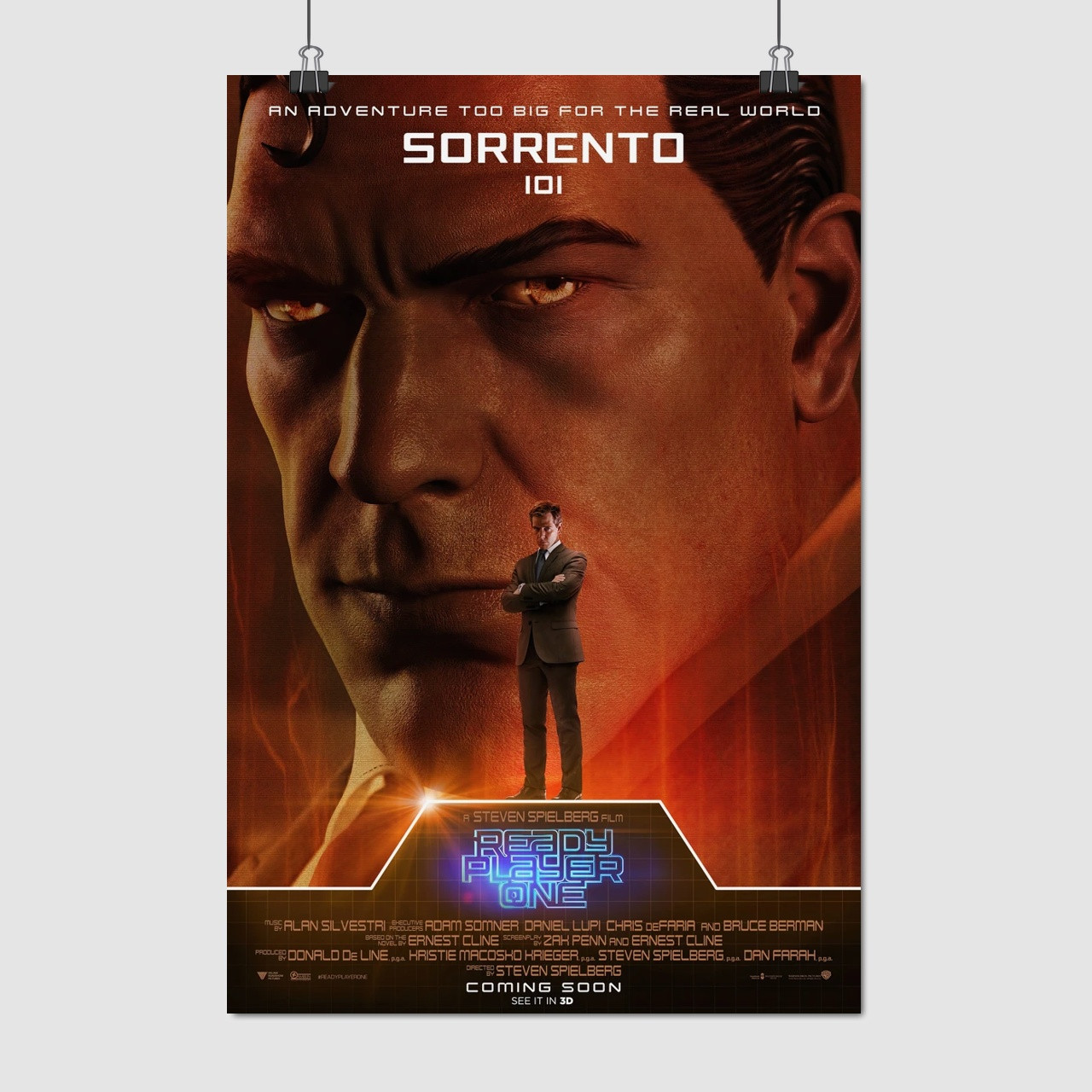 Плакат "Першому гравцю приготуватися, Sorrento, Ready Player One (2018)", 60×40см