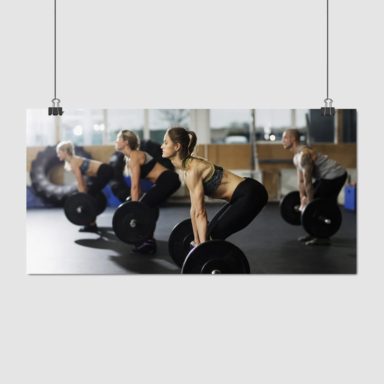 Плакат "Тренування зі штангою", 30×60см