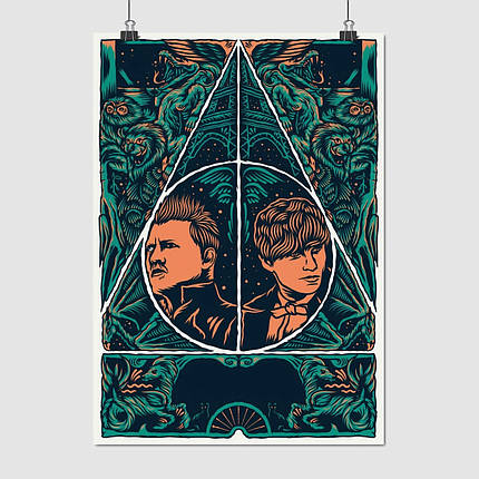 Плакат "Фантастичні звірі, Fantastic Beasts", 60×43см, фото 1
