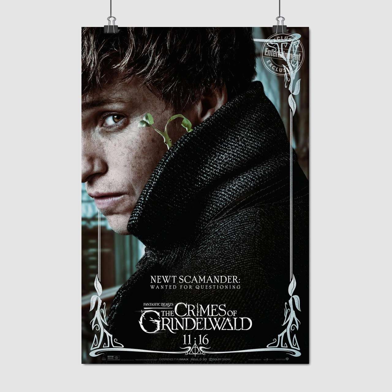Плакат "Фантастичні звірі, Ньютон Скамандер, Fantastic Beasts", 60×41см