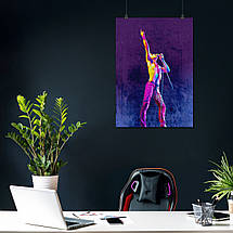 Плакат "Фредді Мерк'юрі, Freddy Mercury, Queen", 60×43см, фото 3